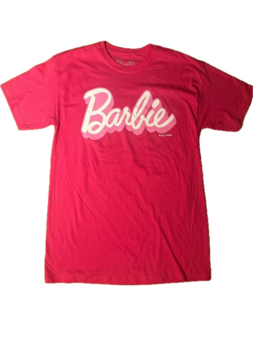 🛍️Barbie Adult Hot Pink Logo Tee Medium